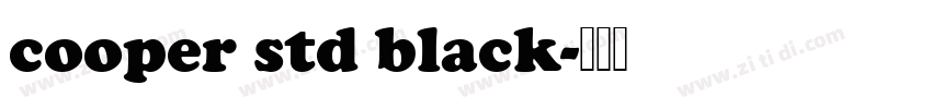 cooper std black字体转换